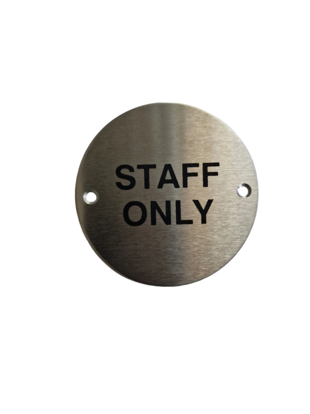 Arkitur stainless steel staff only sign