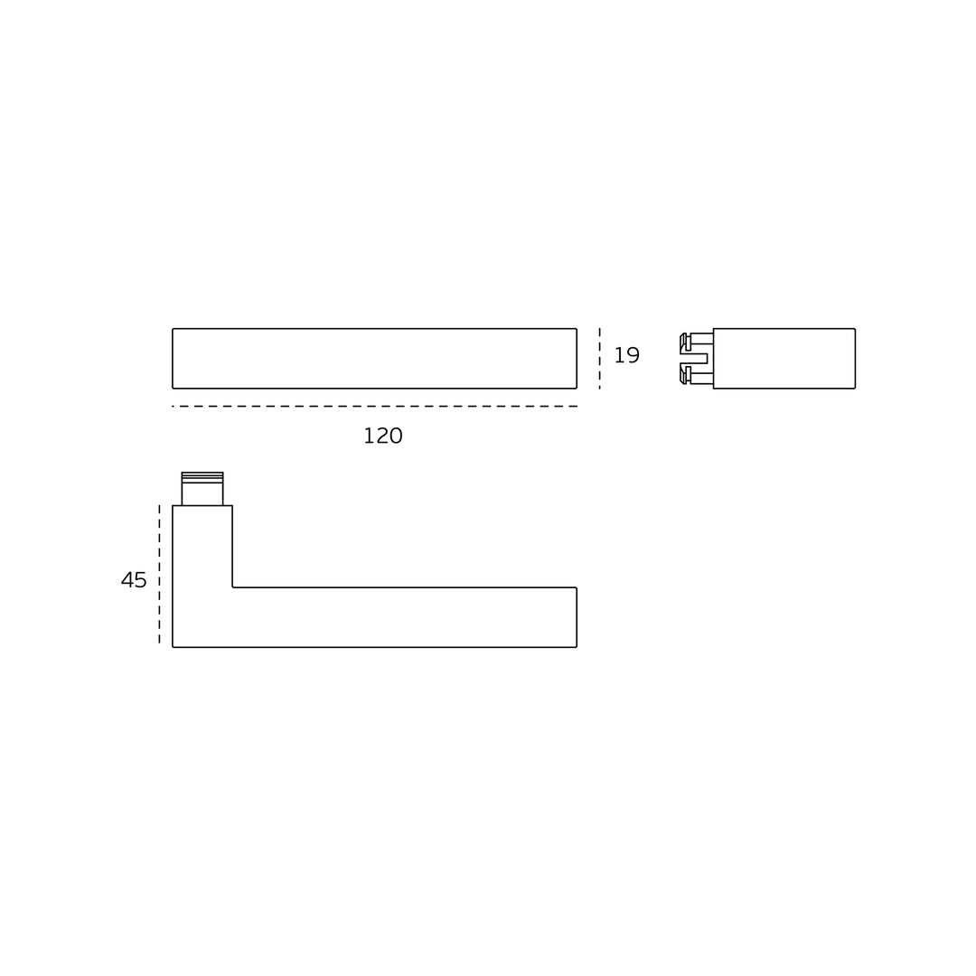 JNF Quadro Lever Handle Set