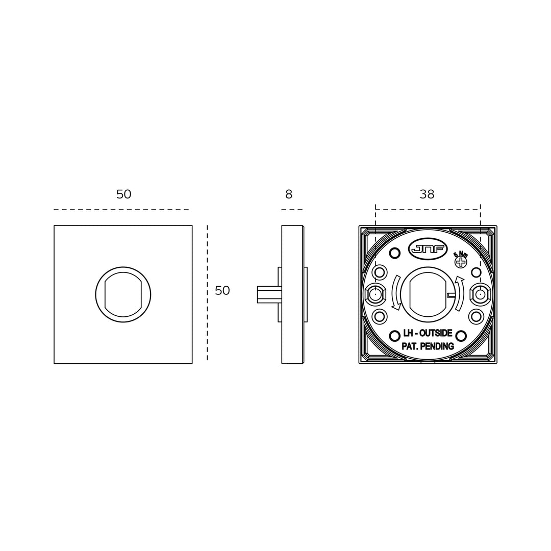 JNF GEO 153 Square Lever Handle Set