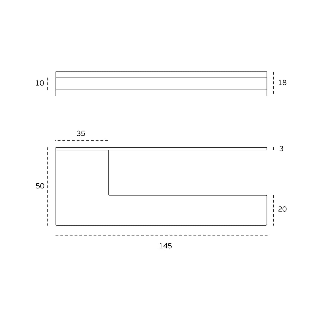 JNF Geometric Slim Lever Handle on Plate