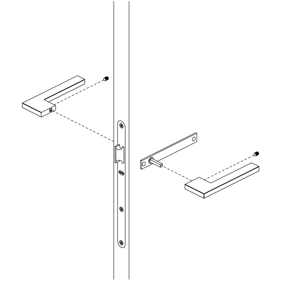 JNF Geometric Slim Lever Handle on Plate