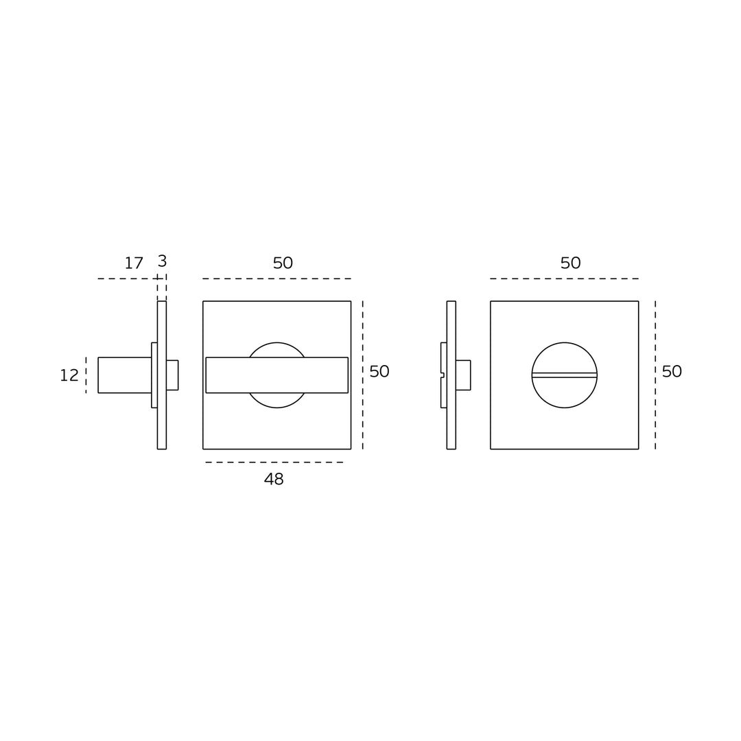 JNF Less is More 3mm Thick Square WC Turn and Release Set