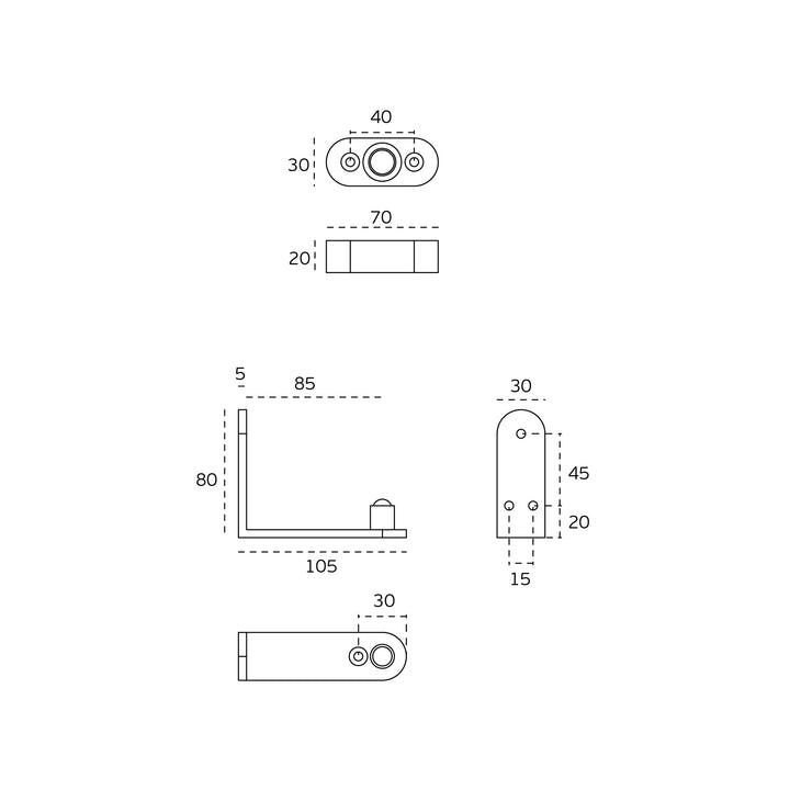 JNF Flush Frame 100kgs Pivot Hinge