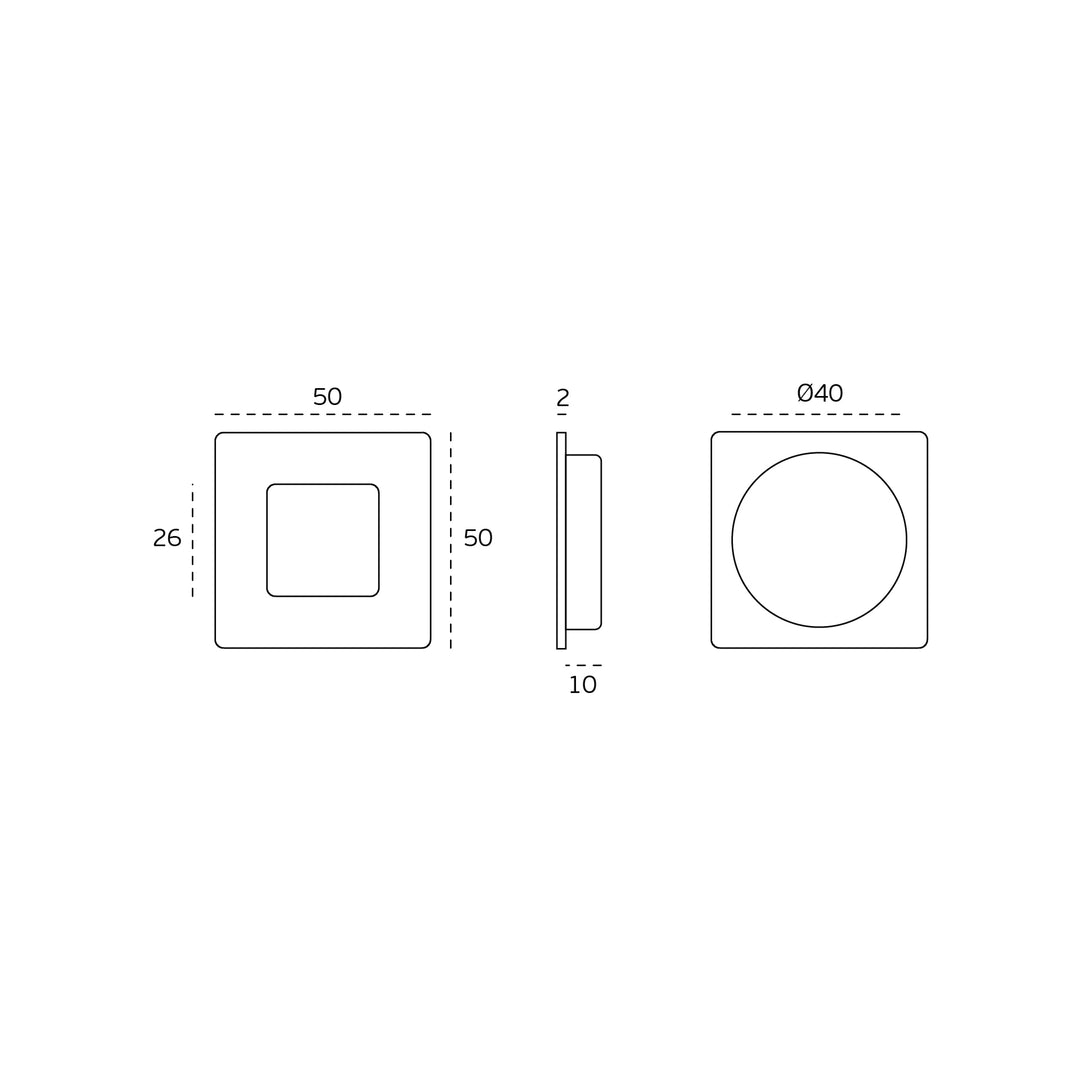 JNF Square Flush Handle