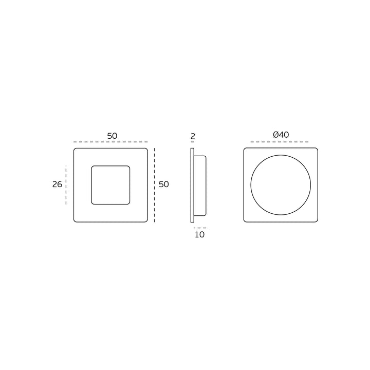 JNF Square Flush Handle