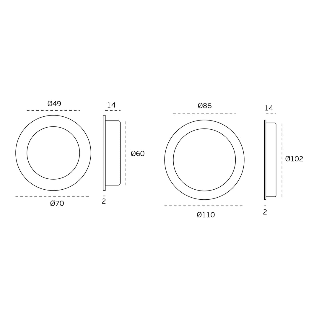 JNF Round Flush Pulls