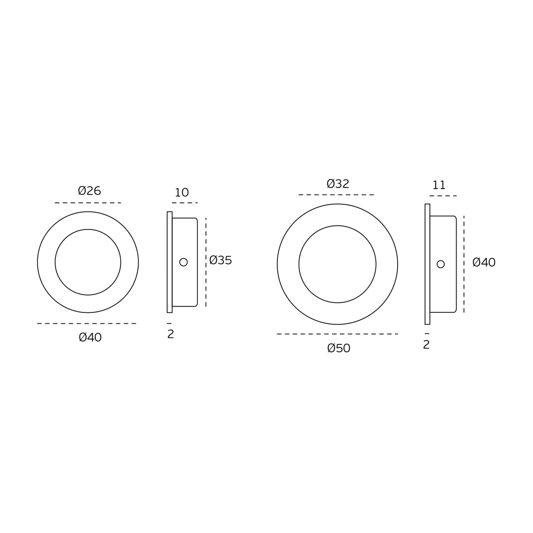 JNF Round Raw Flush Pulls