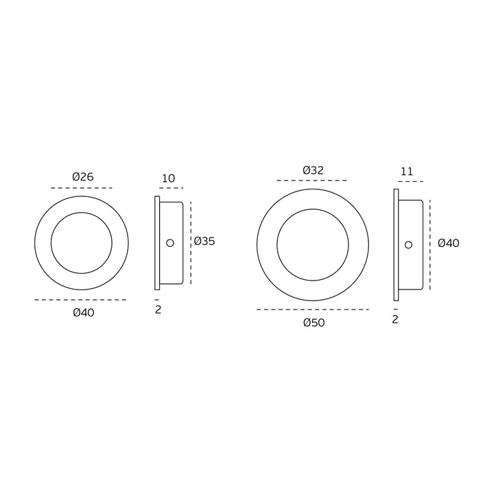 JNF Round Raw Flush Pulls