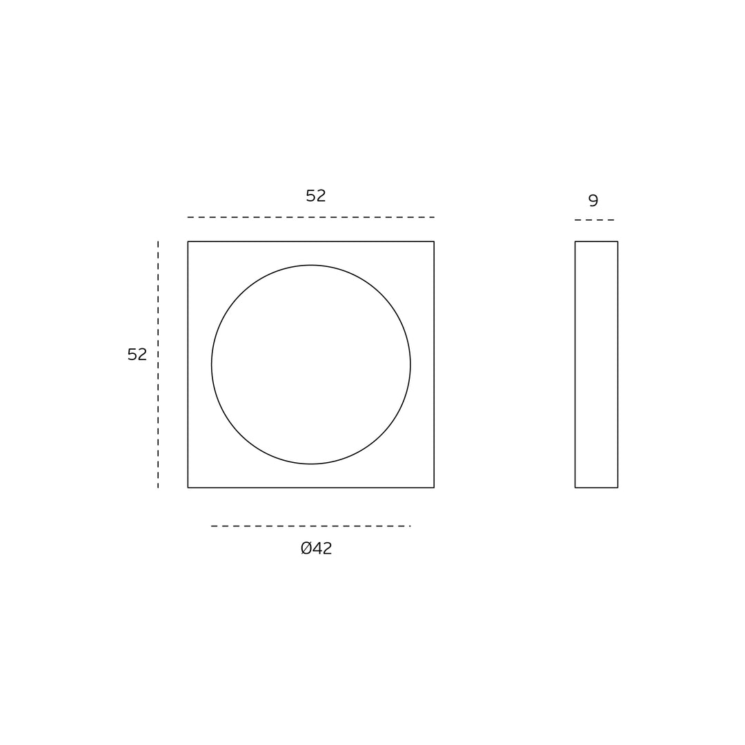 JNF Glass Square Sliding Door Handle