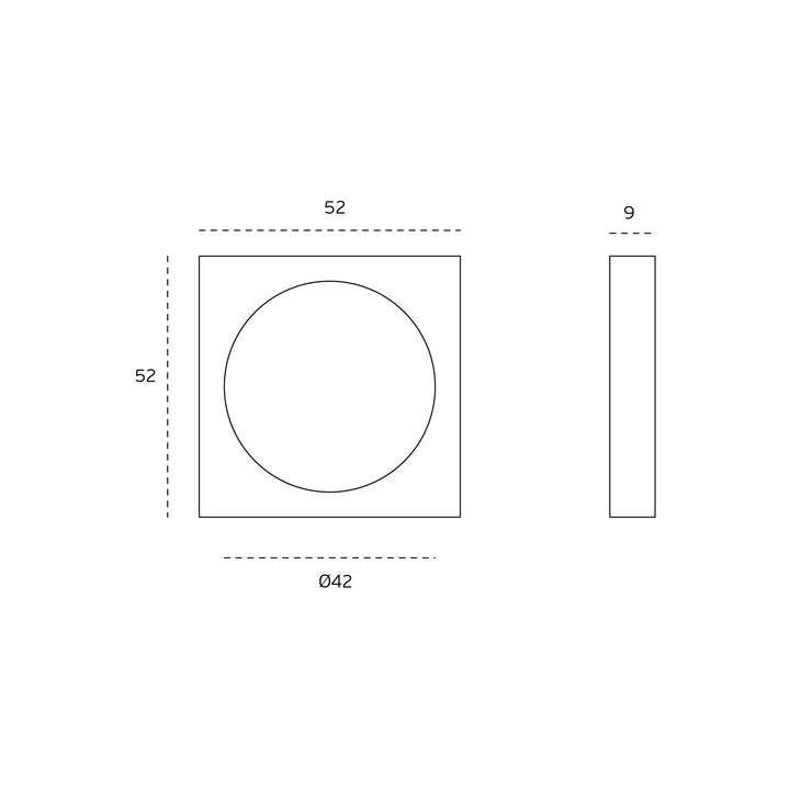 JNF Glass Square Sliding Door Handle