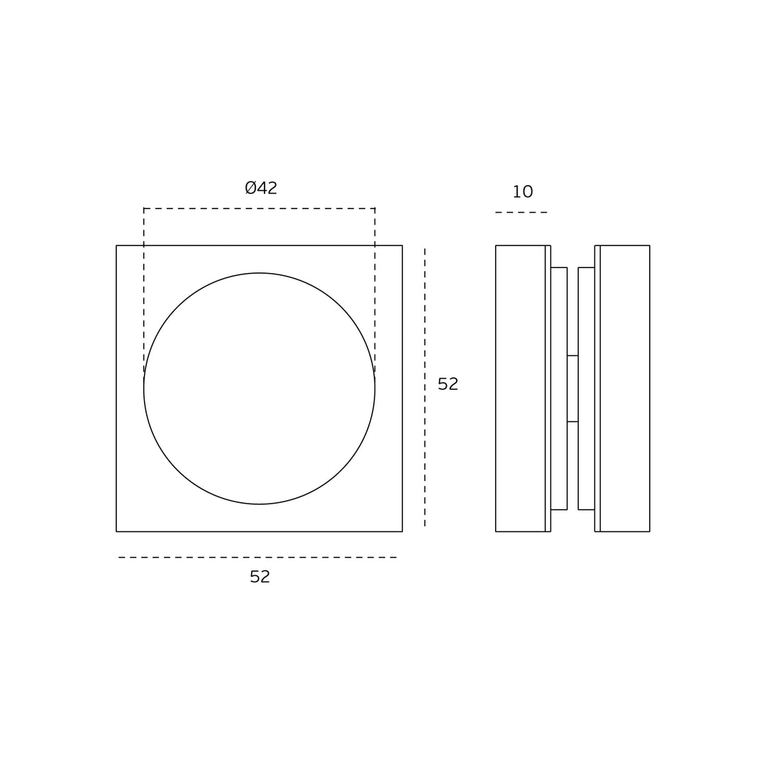 JNF Glass Square Sliding Door Handle Set