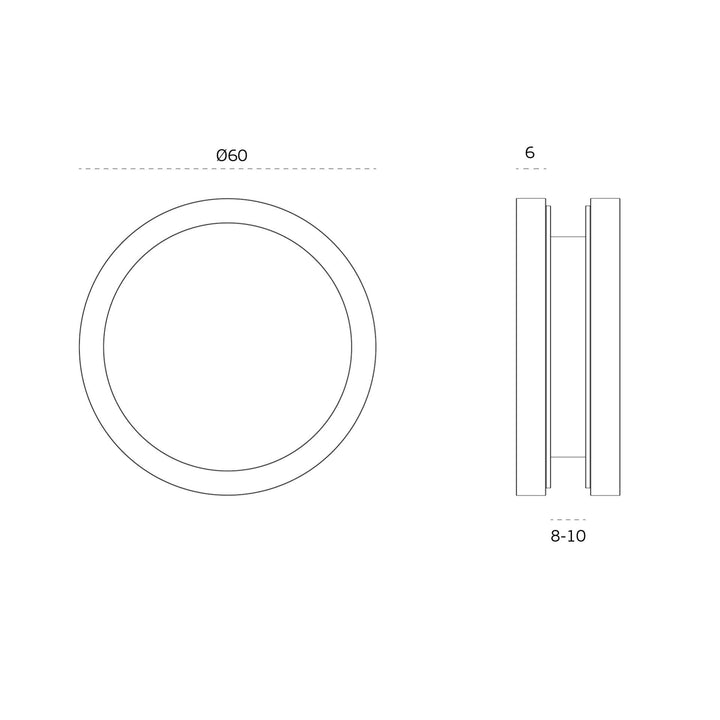 JNF Glass Circular Sliding Door Handle Set