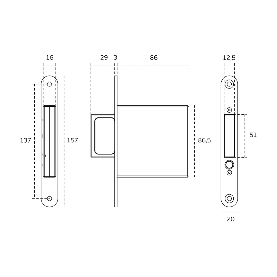 JNF Pop Out Flush Handle