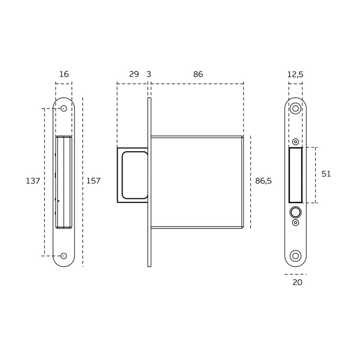 JNF Pop Out Flush Handle