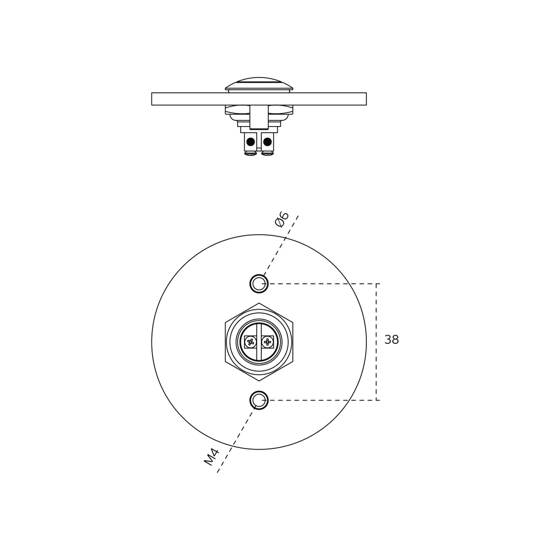 JNF Round Doorbell - 70mm