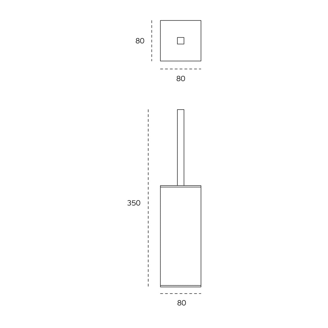 JNF Quadro Series Free Standing Toilet Brush Holder