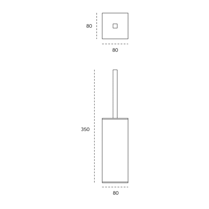 JNF Quadro Series Free Standing Toilet Brush Holder