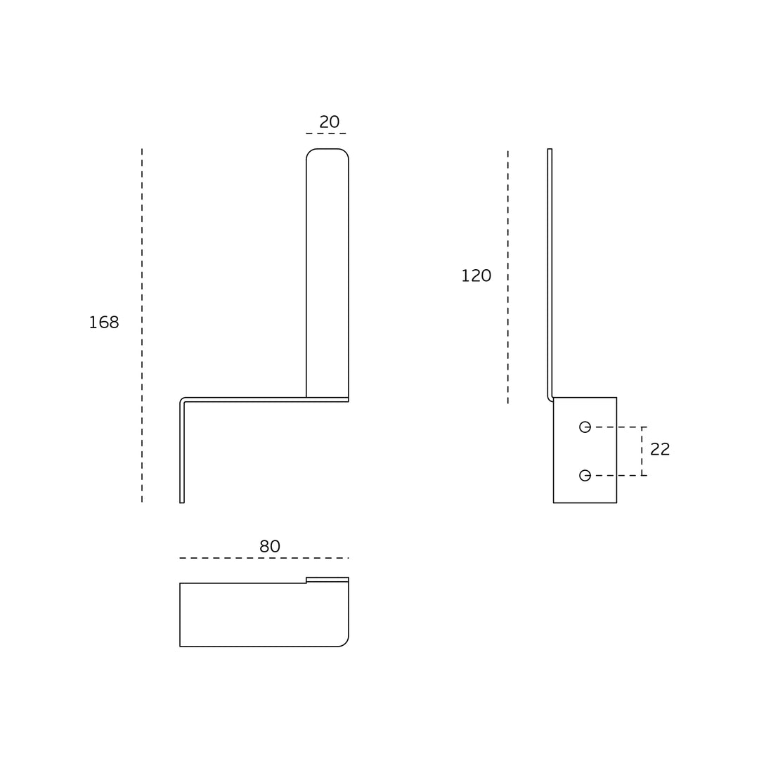 JNF 2D Series Spare Toilet Roll Holder