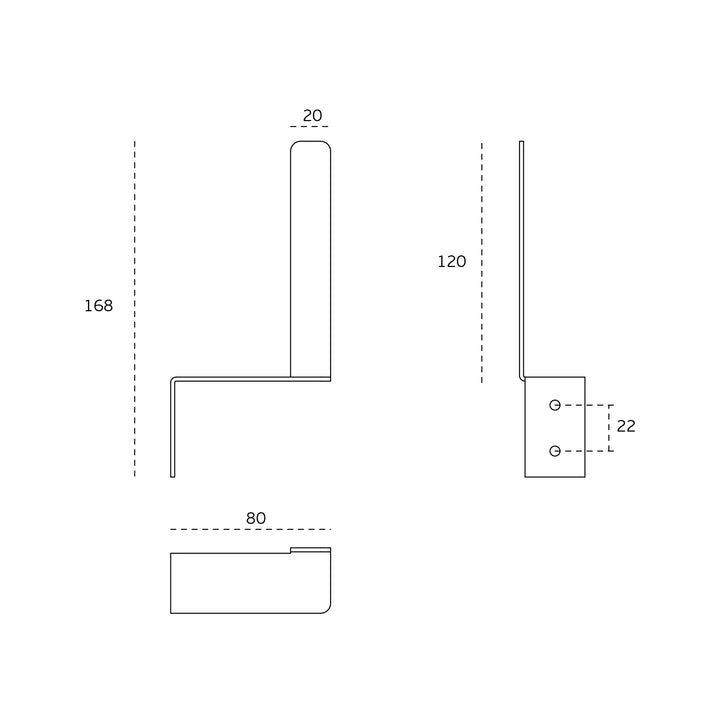 JNF 2D Series Spare Toilet Roll Holder