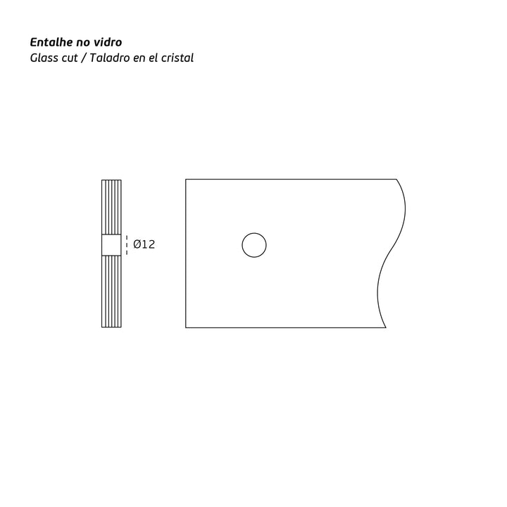 JNF Glass Door Knob Set - 30mm