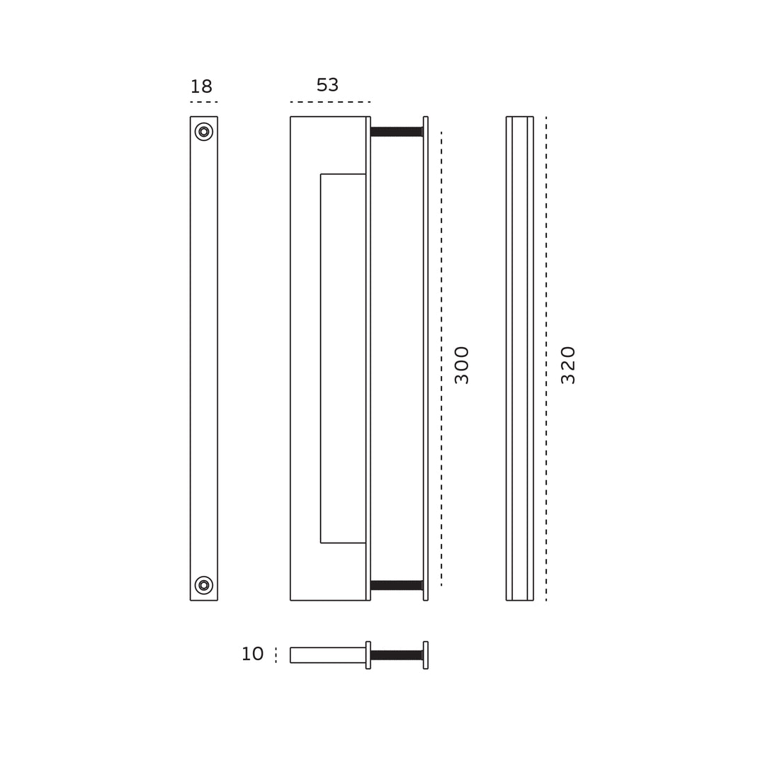 JNF Geometric Slim Pull Handle