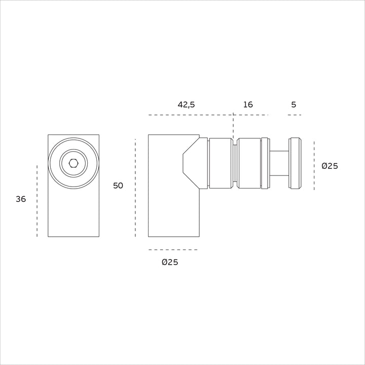 JNF Door Stop with Magnetic Holder for Glass Doors