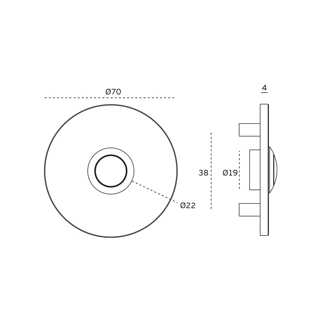 JNF Round Doorbell - 70mm