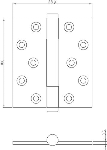 Simonswerk Tritec 1780 Single Concealed Bearing Hinge 100 x 88mm