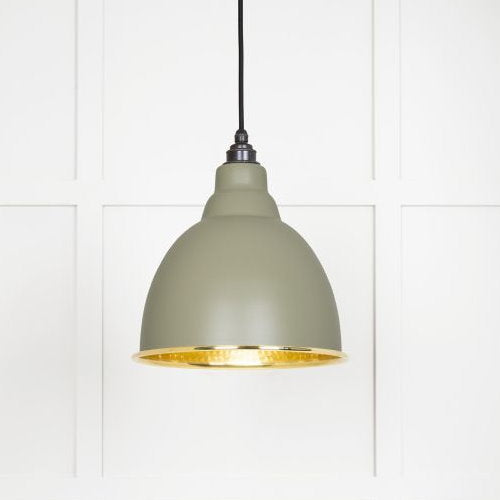 From the Anvil Hammered Brass Brindley Pendant