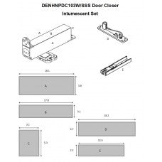 ARKITUR Double action 100kgs sprung pivot hinge set