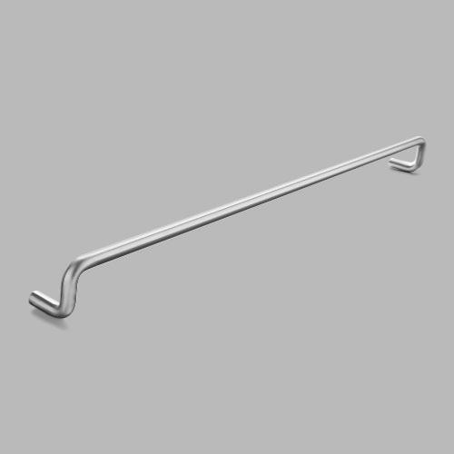 Single dline brushed SS 300 x 14mm cranked pull handle