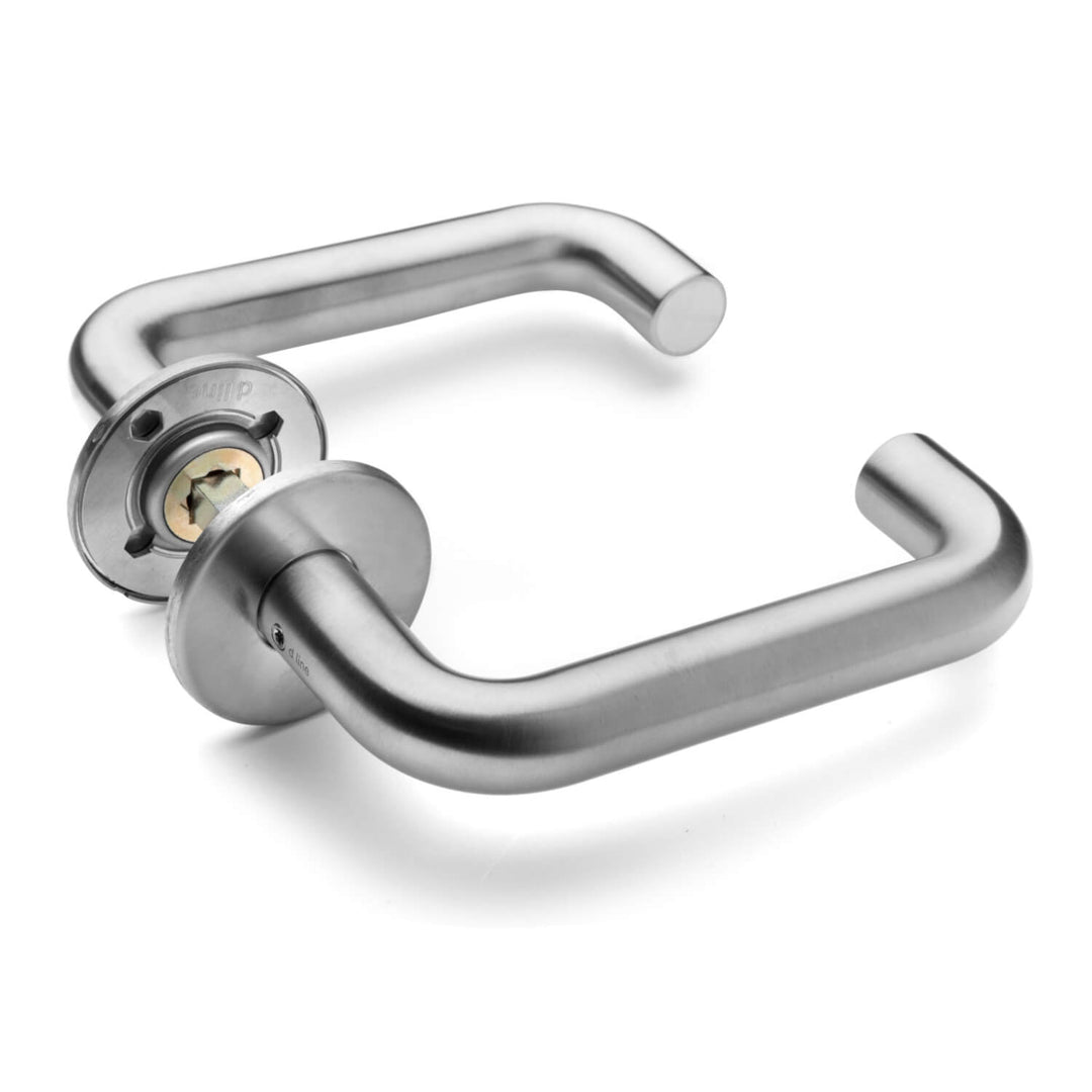 d line hardware satin stainless steel U shape lever handles set