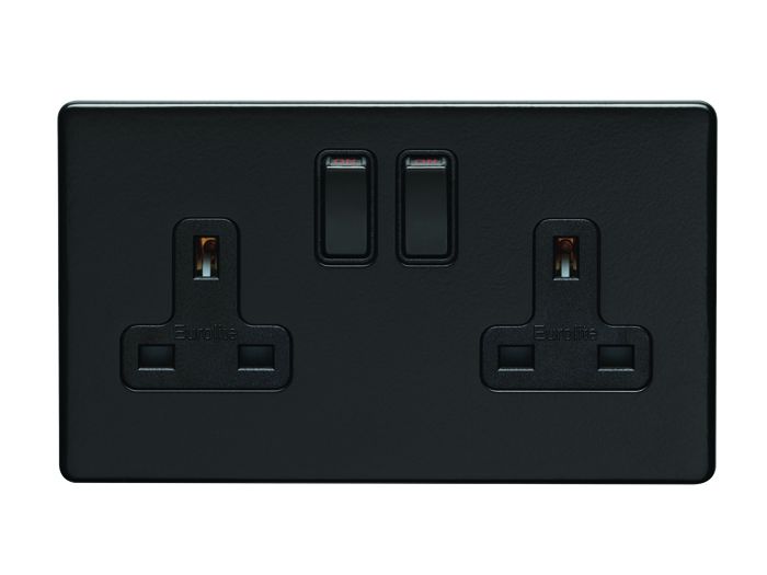 Eurolite Concealed 3mm 2 Gang Socket