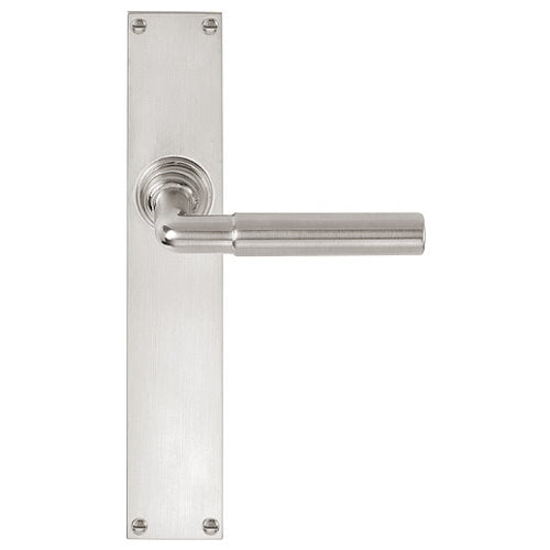 Timeless 1924GPSFC matt nickel lever handle on blank rectangular plate