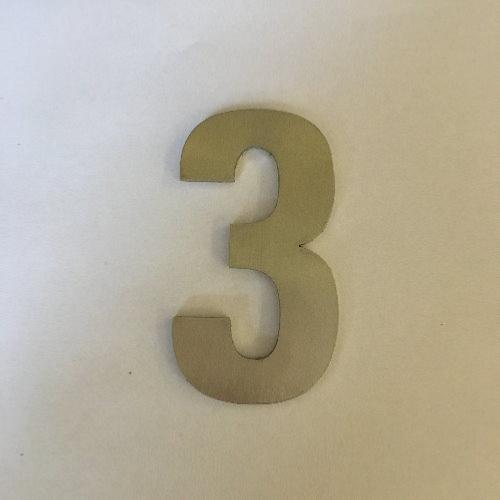 ARKITUR Brushed stainless steel 75mm door/house number - 3