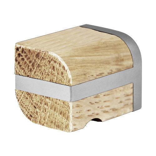 PB23M satin stainless steel oak cabinet knob