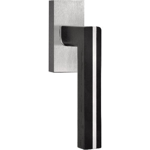 PBL22-DK stainless steel and oak wood non-locking tilt and turn window handle