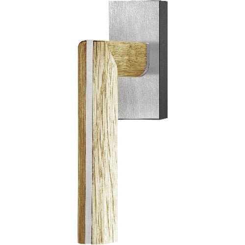 PBL22-DK stainless steel and oak wood non-locking tilt and turn window handle