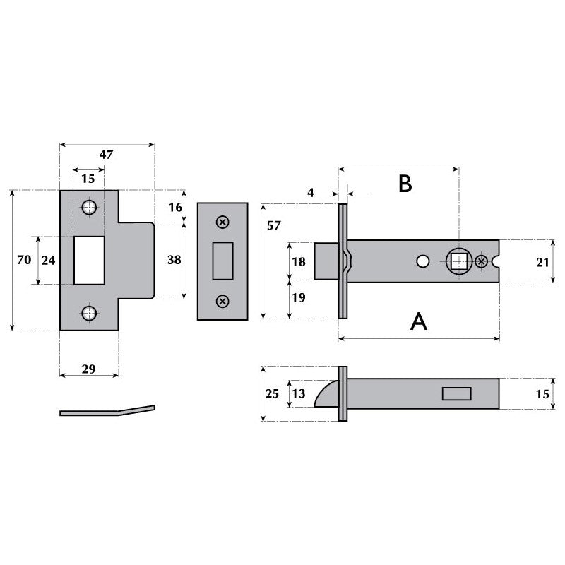 Imperial Locks G4060 Heavy Duty Tubular Latch