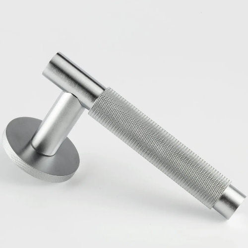 Hard and Ware TNL2RR10 Smooth and Knurled Lever on Knurled Round Rose