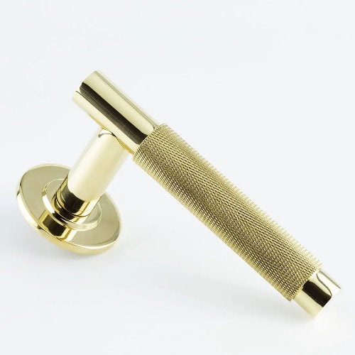 Hard and Ware TSPL2RR3 Smooth and Knurled Lever on Stepped Round Rose