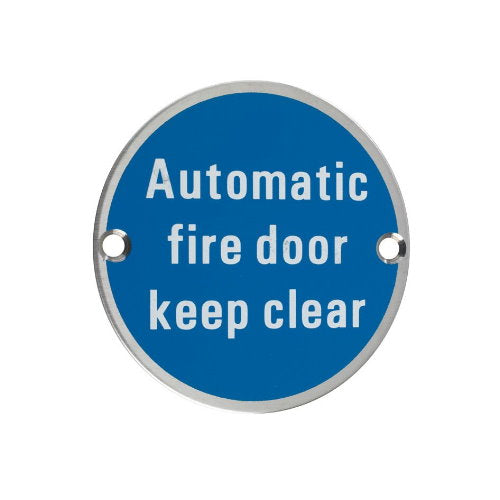 Carlisle Brass Eurospec automatic fire door keep clear sign