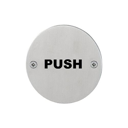 Arkitur stainless steel push sign