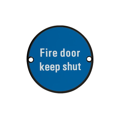 Zoo Hardware Fire Door Keep Shut Sign