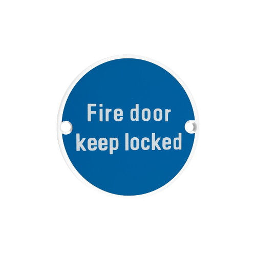 Zoo Hardware Fire Door Keep Locked Sign