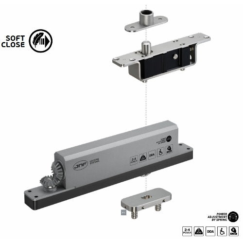 JNF Double action 200kgs sprung timber door pivot hinge set