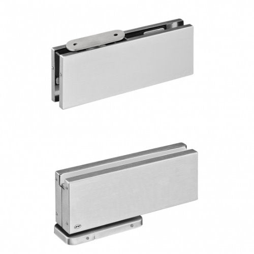 JNF Double action 100kgs sprung glass door pivot hinge set