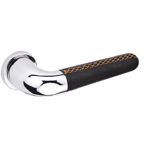 JNF DRIVE IV black natural leather lever handle