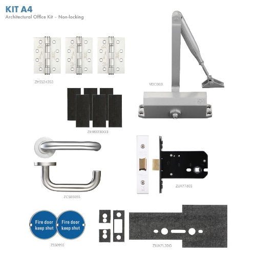 Zoo Hardware Non-Locking Office Fire Door Pack