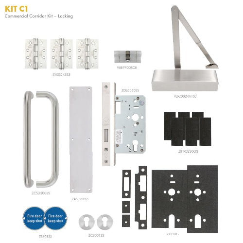 Zoo Hardware Commercial Locking Corridor Fire Door Pack